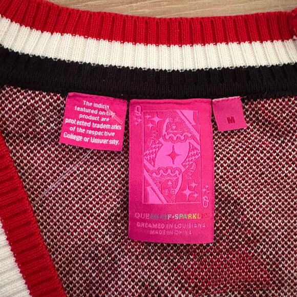 Queen of Sparkles Georgia Bulldogs Mascot Rhinestone Knit Cardigan M - Picture 2 of 11